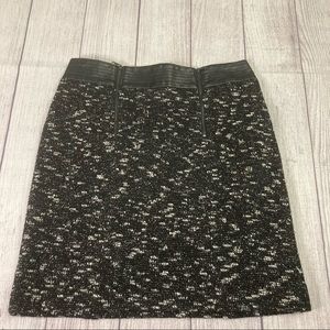 Ann Taylor Petite Zip Marled Knit Skirt